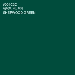 #004C3C - Sherwood Green Color Image